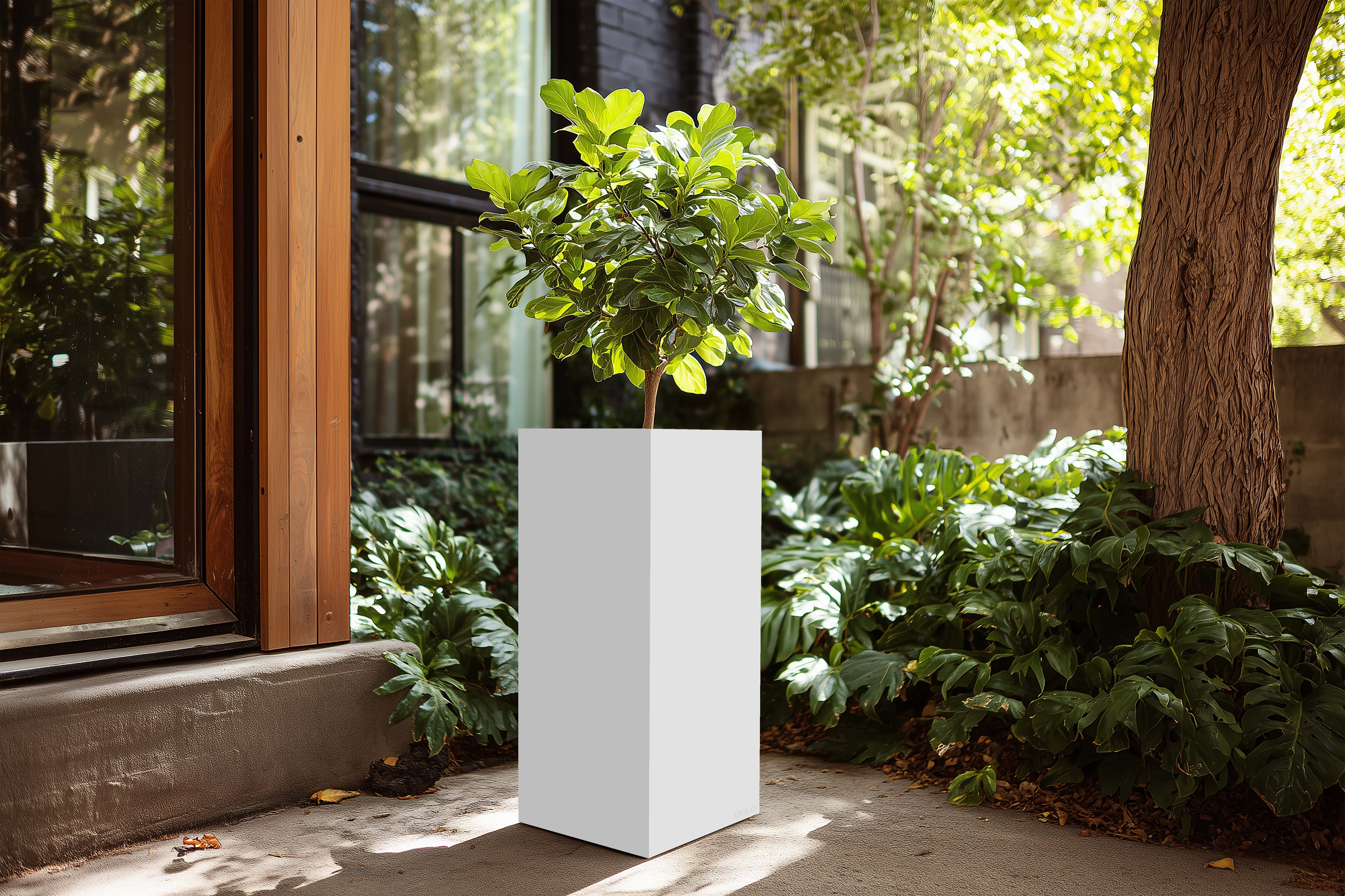 16x36 Vertical Planter Box White