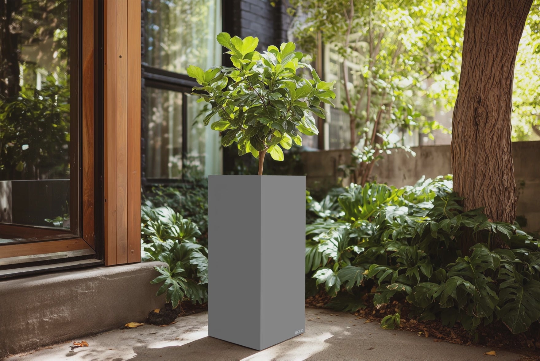 Vertical Grey Planter Box